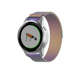 Strap-it® Garmin Vivoactive 4s Milanese Metall Armband - 40mm - Regenbogen Strap-it® Garmin Vivoactive 4s Milanese Metall Armband - 40mm - Regenbogen