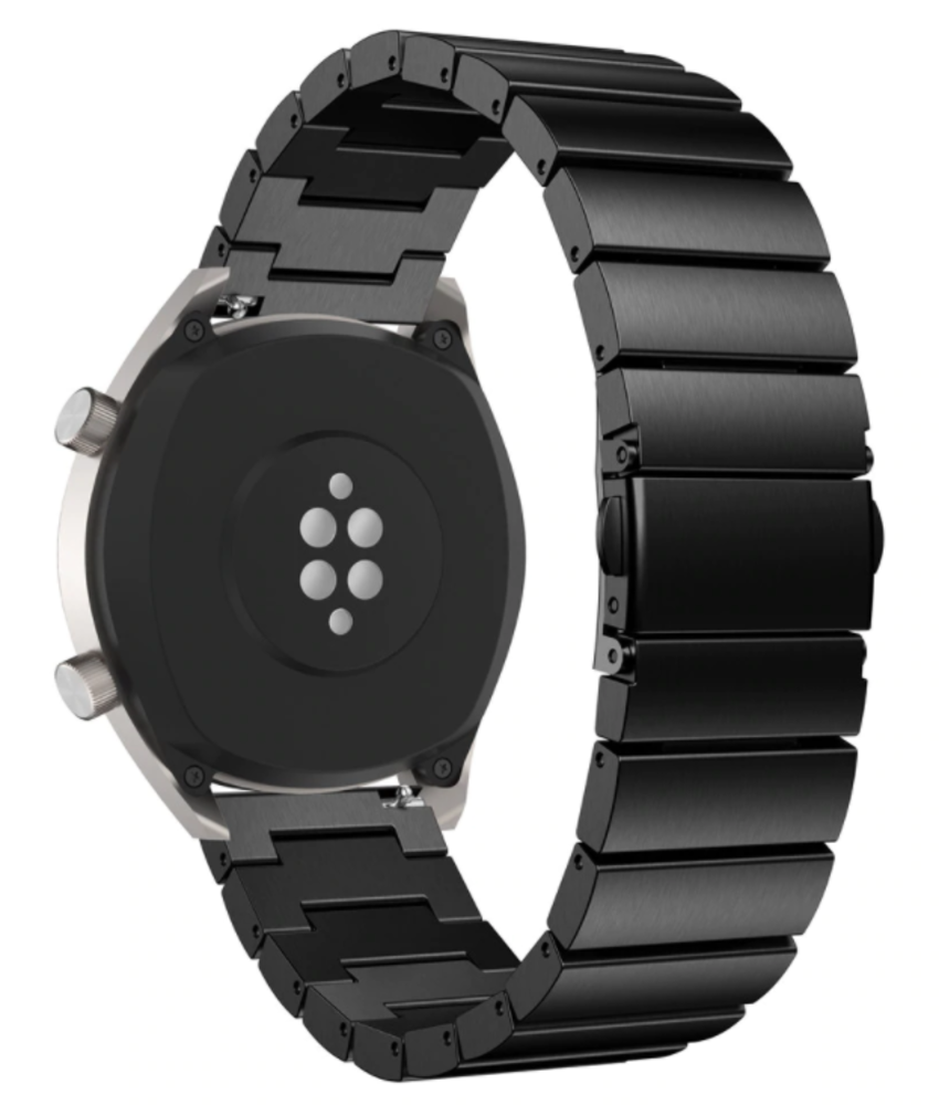 Strap-it® Strap-it Huawei Watch GT 2 Armband Metall (Schwarz)