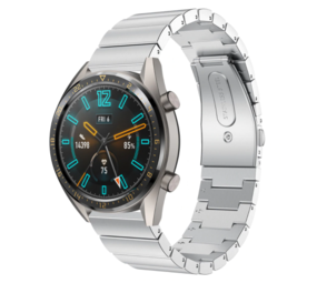 Strap-it® Huawei Watch GT 2 Armband Metall (Silber) Strap-it® Huawei Watch GT 2 Armband Metall (Silber)