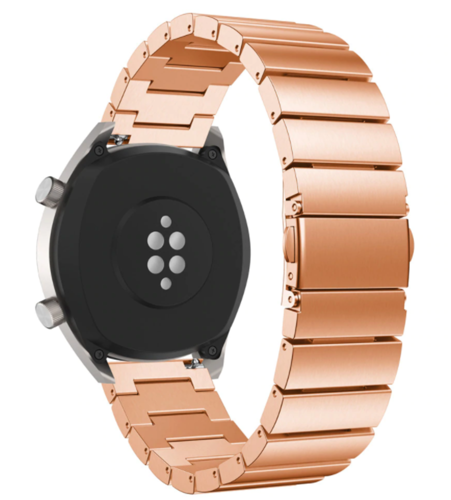 Strap-it® Strap-it Huawei Watch GT 2 Armband Metall (Roségold)