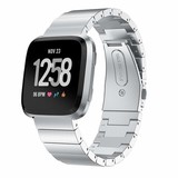 Strap-it® Fitbit Versa / Versa 2 Armband Metall (Silber) Strap-it® Fitbit Versa / Versa 2 Armband Metall (Silber)