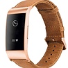 Strap-it® Strap-it Fitbit Charge 3 Armband Leder mit Rosa Schnalle (Braun) Strap-it® Strap-it Fitbit Charge 3 Armband Leder mit Rosa Schnalle (Braun)