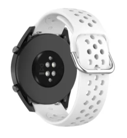 Strap-it® Strap-it Samsung Gear S3 Classic / Frontier Silikonarmband mit Löchern (Weiß)
