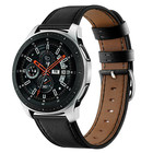 Strap-it® Strap-it Samsung Galaxy Watch 46mm Armband Leder (schlank Schwarz)