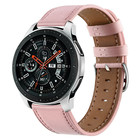 Strap-it® Strap-it Samsung Galaxy Watch 46mm Armband Leder (Rosa)