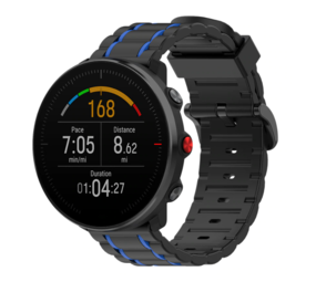 Strap-it® Polar Vantage M Sport Schnallenarmband (Schwarz / Blau) Strap-it® Polar Vantage M Sport Schnallenarmband (Schwarz / Blau)