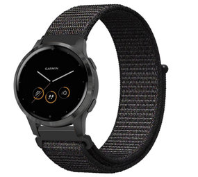 Strap-it® Garmin Vivoactive 4s Armband Nylon - 40mm - Schwarz Strap-it® Garmin Vivoactive 4s Armband Nylon - 40mm - Schwarz