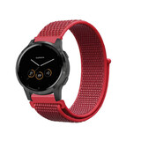Strap-it® Garmin Vivoactive 4s Armband Nylon - 40mm - Rot Strap-it® Garmin Vivoactive 4s Armband Nylon - 40mm - Rot