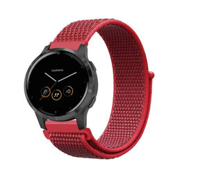 Strap-it® Garmin Vivoactive 4s Armband Nylon - 40mm - Rot Strap-it® Garmin Vivoactive 4s Armband Nylon - 40mm - Rot