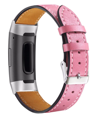Strap-it® Strap-it Fitbit Charge 3 Armband Leder (Rosa) Strap-it® Strap-it Fitbit Charge 3 Armband Leder (Rosa)