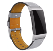 Strap-it® Fitbit Charge 4 Armband Leder (elegantes Grau)