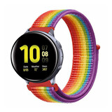 Strap-it® Samsung Galaxy Watch Active / Active 2 Armband Nylon (Regenbogen) Strap-it® Samsung Galaxy Watch Active / Active 2 Armband Nylon (Regenbogen)
