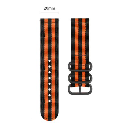Strap-it® Strap-it Garmin Vivoactive 3 Nylon Schnallenband (Schwarz / Orange) Strap-it® Strap-it Garmin Vivoactive 3 Nylon Schnallenband (Schwarz / Orange)