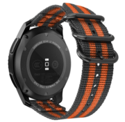 Strap-it® Huawei Watch GT / GT 2 Nylon Schnallenarmband (Schwarz / Orange)