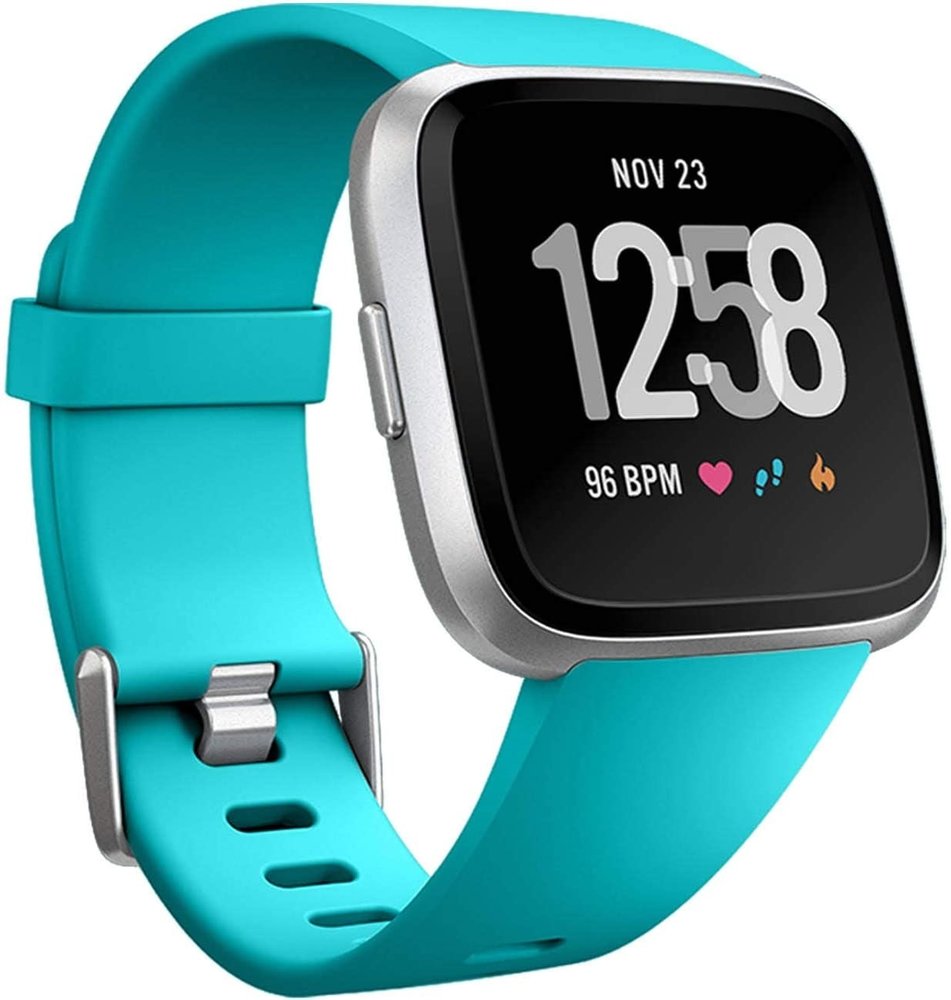 Strap-it® Strap-it Fitbit Versa / Versa 2 Armband Silikon (Türkis)