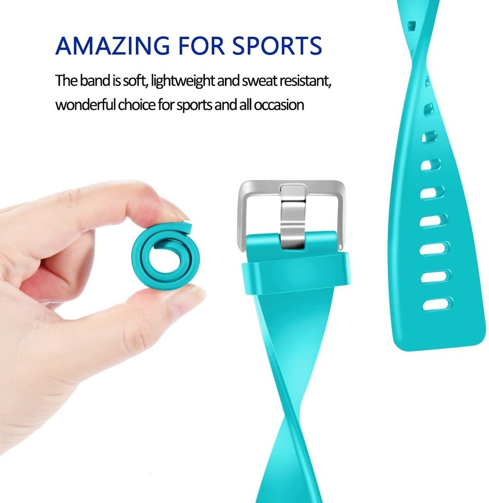 Strap-it® Strap-it Fitbit Versa / Versa 2 Armband Silikon (Türkis) Strap-it® Strap-it Fitbit Versa / Versa 2 Armband Silikon (Türkis)