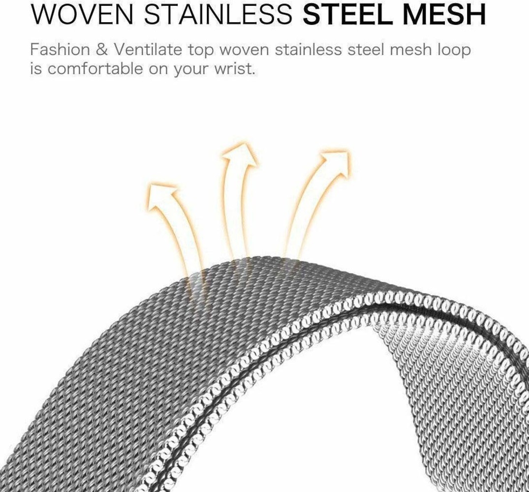 Strap-it® Strap-it Garmin Venu 2 Milanese Band - 45mm - Silber Strap-it® Strap-it Garmin Venu 2 Milanese Band - 45mm - Silber