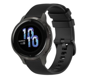 Strap-it® Garmin Venu 2s Armband Silikon - 40mm - Schwarz Strap-it® Garmin Venu 2s Armband Silikon - 40mm - Schwarz