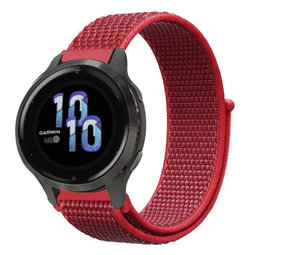 Strap-it® Garmin Venu 2s Armband Nylon - 40mm - Rot Strap-it® Garmin Venu 2s Armband Nylon - 40mm - Rot