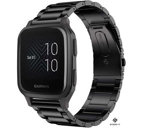 Strap-it® Garmin Venu (SQ) Gliederarmband (Schwarz) Strap-it® Garmin Venu (SQ) Gliederarmband (Schwarz)