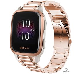 Strap-it® Garmin Venu (SQ) Gliederarmband (Roségold) Strap-it® Garmin Venu (SQ) Gliederarmband (Roségold)