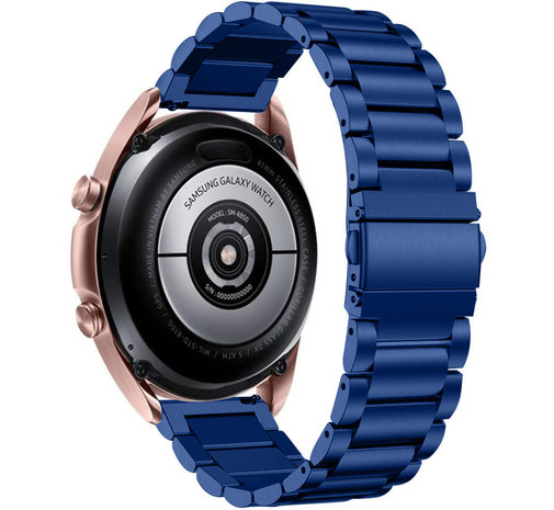 Strap-it® Strap-it Samsung Galaxy Watch 3 41mm Gliederarmband (Blau)