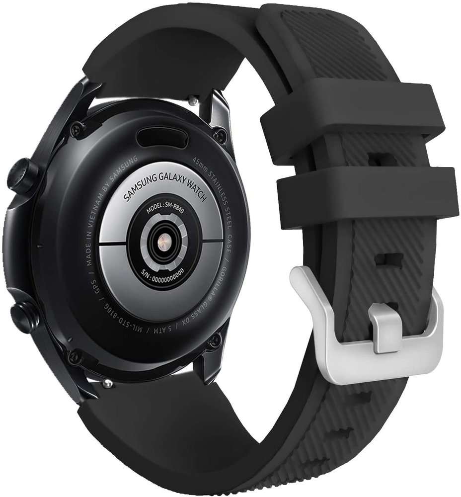 Strap-it® Strap-it Samsung Galaxy Watch 3 41mm Armband Silikon (Schwarz) Strap-it® Strap-it Samsung Galaxy Watch 3 41mm Armband Silikon (Schwarz)
