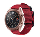Strap-it® Strap-it Samsung Galaxy Watch 3 41mm Nylon schnallenband (Rot)
