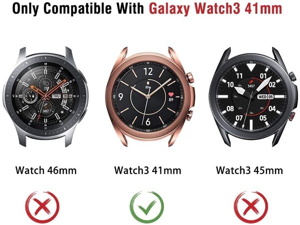Strap-it® Strap-it Samsung Galaxy Watch 3 41mm Schutzhülle (Transparent) Strap-it® Strap-it Samsung Galaxy Watch 3 41mm Schutzhülle (Transparent)