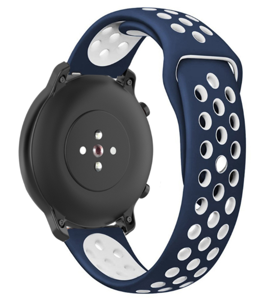Strap-it® Strap-it Xiaomi Amazfit GTR Sportarmband (Blau / Weiß)