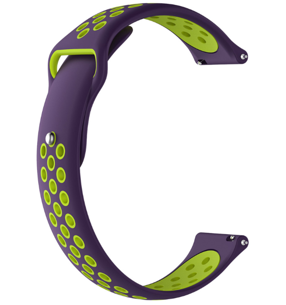 Strap-it® Strap-it Xiaomi Amazfit GTS Sportarmband (Lila / Gelb)