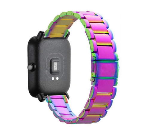 Strap-it® Strap-it Xiaomi Amazfit GTS Gliederarmband (Regenbogen) Strap-it® Strap-it Xiaomi Amazfit GTS Gliederarmband (Regenbogen)
