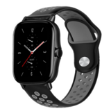 Strap-it® Xiaomi Amazfit GTS 2 Sportarmband (Schwarz / Grau)