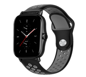 Strap-it® Xiaomi Amazfit GTS 2 Sportarmband (Schwarz / Grau) Strap-it® Xiaomi Amazfit GTS 2 Sportarmband (Schwarz / Grau)