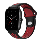Strap-it® Xiaomi Amazfit GTS  2 Sportarmband (Schwarz / Rot)