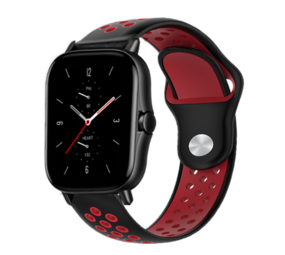 Strap-it® Xiaomi Amazfit GTS 2 Sportarmband (Schwarz / Rot) Strap-it® Xiaomi Amazfit GTS 2 Sportarmband (Schwarz / Rot)