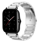 Strap-it® Strap-it Xiaomi Amazfit GTS 2 Gliederarmband (Silber)