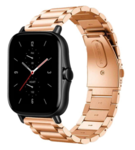 Strap-it® Strap-it Xiaomi Amazfit GTS 2 Gliederarmband (Roségold)