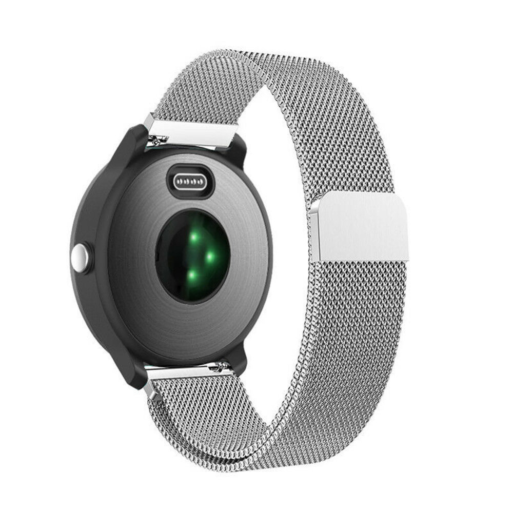 Strap-it® Strap-it Garmin Vivoactive 3 Milanese Armband (Silber)