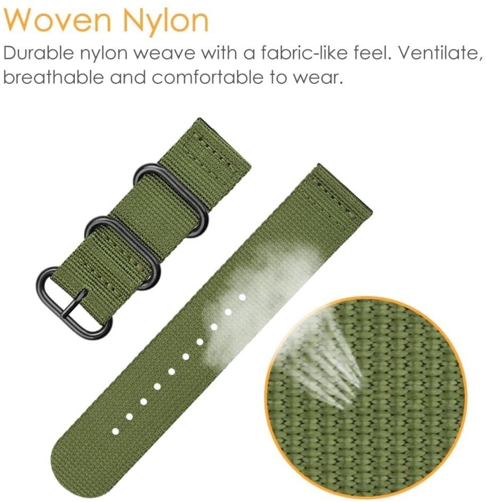 Strap-it® Strap-it Garmin Vivoactive 3 Nylon Schnallenband (Grün) Strap-it® Strap-it Garmin Vivoactive 3 Nylon Schnallenband (Grün)