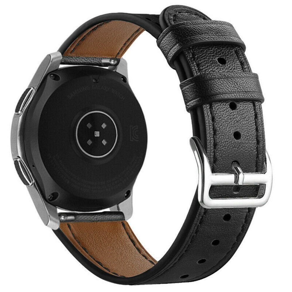 Strap-it® Strap-it Garmin Vivoactive 3 Armband Leder (elegantes Schwarz)