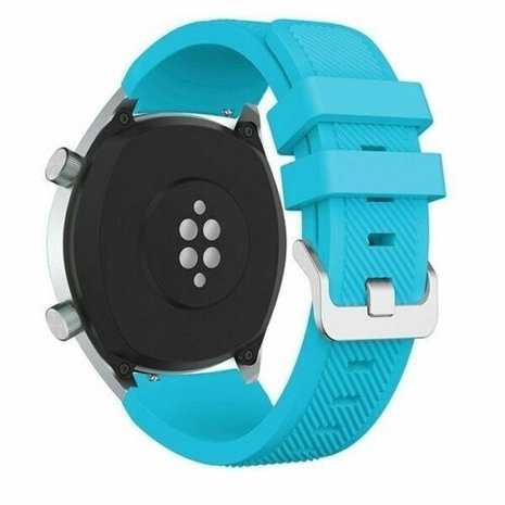 Strap-it® Strap-it Huawei Watch GT 2 Silikonarmband (Hellblau)