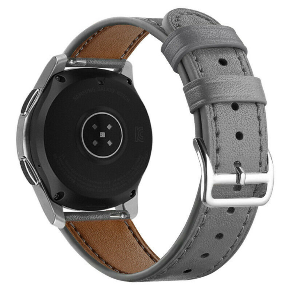 Strap-it® Strap-it Huawei Watch GT 2 Lederarmband (Grau)