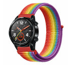 Strap-it® Strap-it Huawei Watch GT 2 Armband Nylon (Regenbogen)