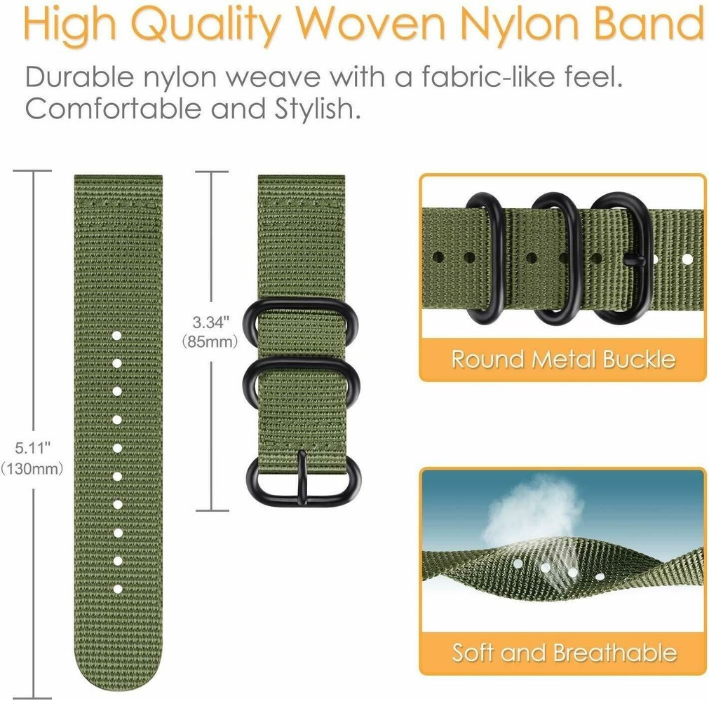 Strap-it® Strap-it Xiaomi Amazfit Bip Nylon Schnallenarmband (Grün) Strap-it® Strap-it Xiaomi Amazfit Bip Nylon Schnallenarmband (Grün)