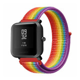 Strap-it® Xiaomi Amazfit Bip Armband Nylon (Regenbogen) Strap-it® Xiaomi Amazfit Bip Armband Nylon (Regenbogen)
