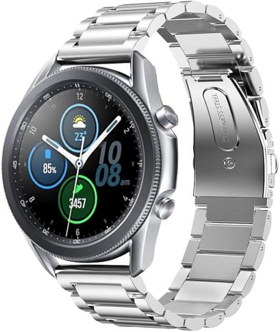 Strap-it® Strap-it Samsung Galaxy Watch 3 45mm Gliederarmband (Silber) Strap-it® Strap-it Samsung Galaxy Watch 3 45mm Gliederarmband (Silber)