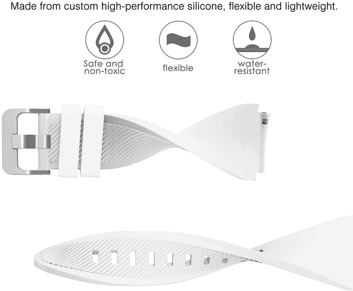 Strap-it® Strap-it Samsung Galaxy Watch 3 45mm Armband Silikon (Weiß) Strap-it® Strap-it Samsung Galaxy Watch 3 45mm Armband Silikon (Weiß)