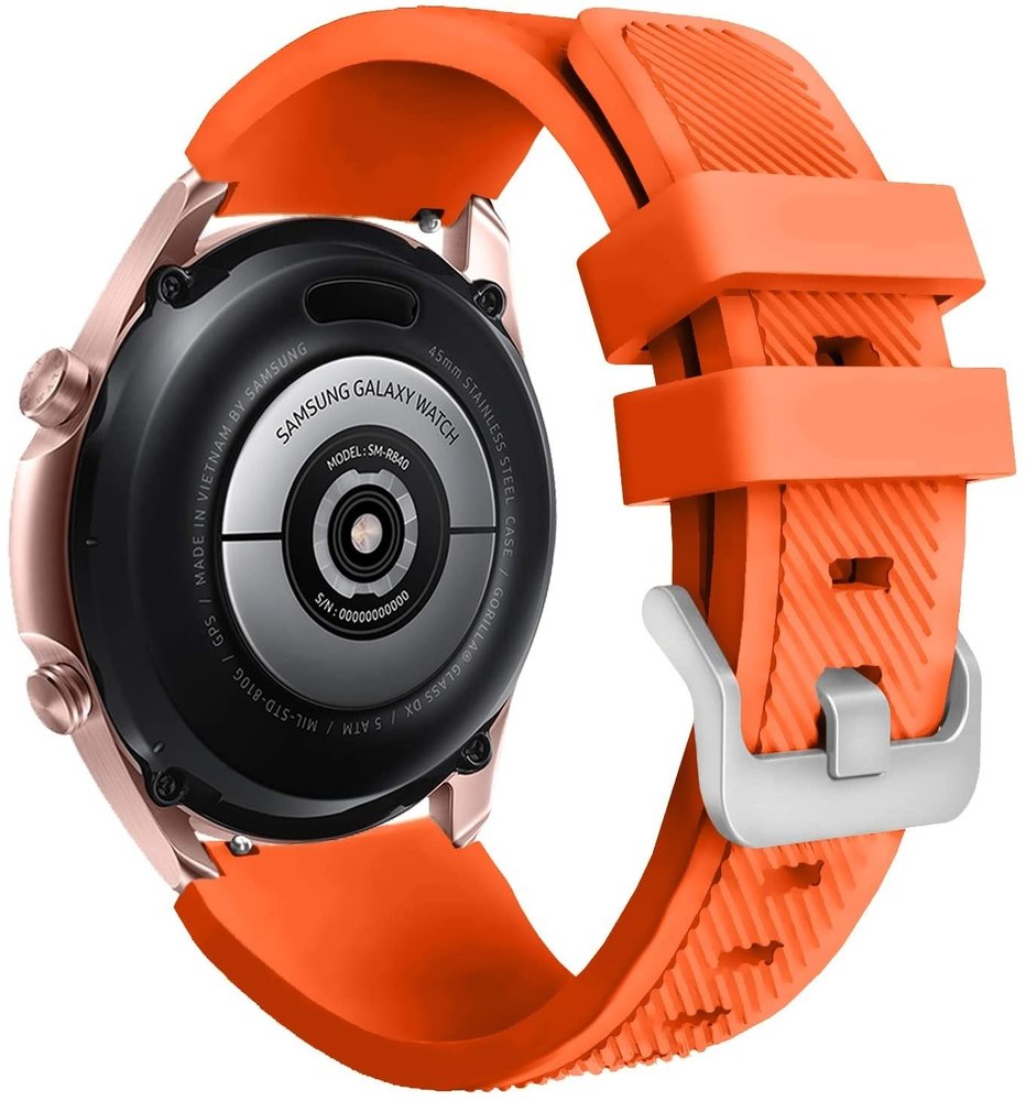 Strap-it® Strap-it Samsung Galaxy Watch 3 45mm Armband Silikon (Orange) Strap-it® Strap-it Samsung Galaxy Watch 3 45mm Armband Silikon (Orange)