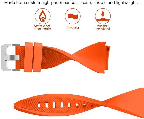 Strap-it® Strap-it Samsung Galaxy Watch 3 45mm Armband Silikon (Orange) Strap-it® Strap-it Samsung Galaxy Watch 3 45mm Armband Silikon (Orange)